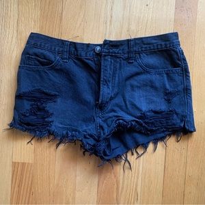 Abercrombie & Fitch black high-rise shorts // Sz 4
